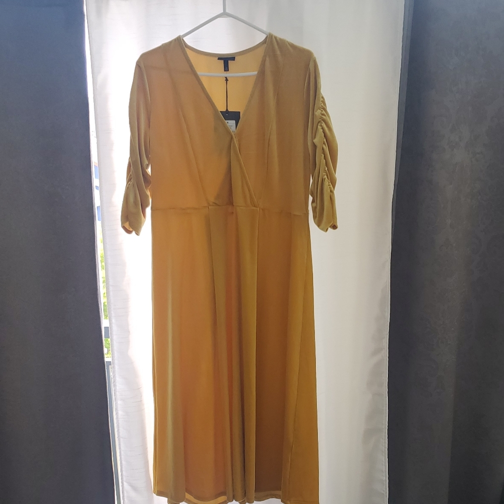 Brand new Velvet mustard dress